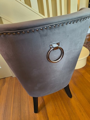 Pair velvet accent chairs - of,