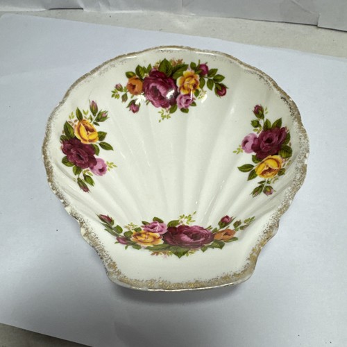 Old cottage roses bone shell - old,