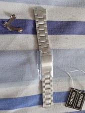 20mm Seiko Mens Stainless Steel Bracelet With Curved Ends