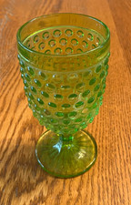 Hobnail Green Vintage Goblet