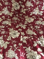 Pair of Floral Fleece Lined Curtains