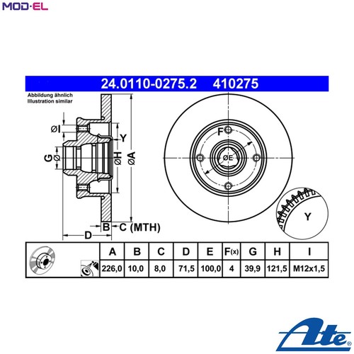 Brake disc 0110 - 2x, 24.0110-0275.2
