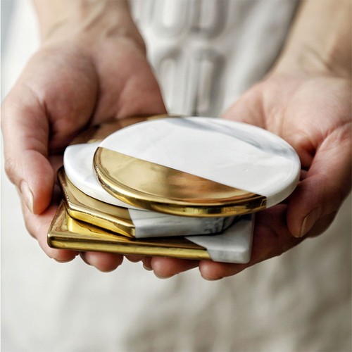 Marbled pattern coasters for - ,