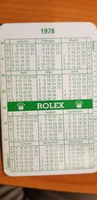 Rolex Calendar 1978/1979 green