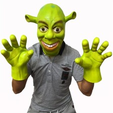 Green Shrek Mask Gloves Claws