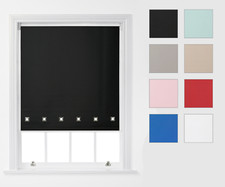 Window Roller Blind Trimmable Square Eyelet | Easy to Install by A.Unique Home