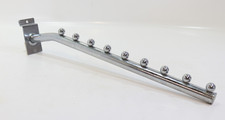 Slatwall 9 Ball Slanted Arm Rail Display Hook 43cm – Set of 3 Retail Shop