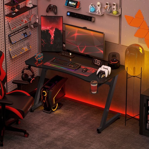 Gaming desk steel frame cup - desk,
