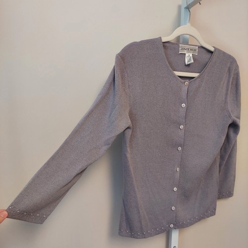 Vintage lavender grey beaded - vintage,