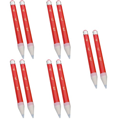 10pcs red reusable - 10pcs, wooden