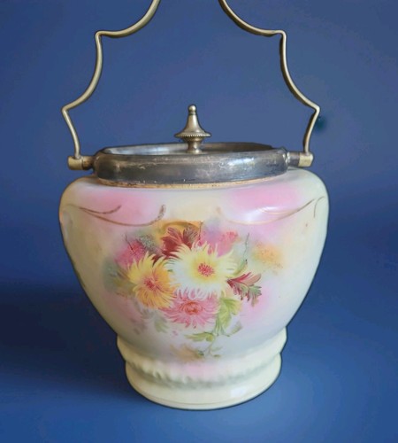 Vintage ceramic biscuit barrel - ceramic,