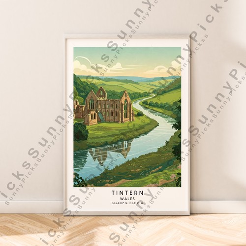 Tintern travel print - tintern,