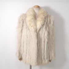 Real Blue Fox Fur Coat Jacket