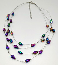 FOUR strands Purple iridescent