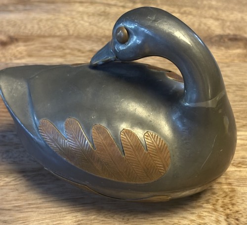 Vintage heavy pewter and brass - vintage,
