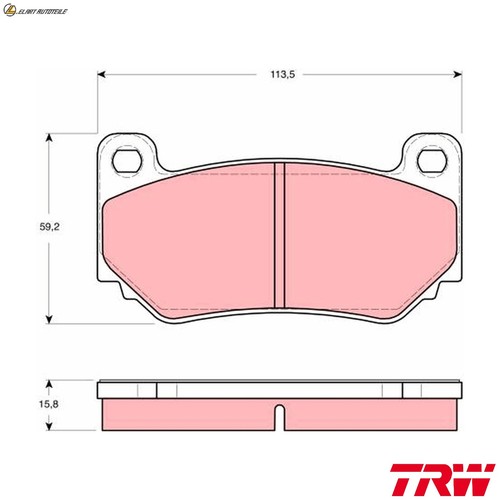Brake pad set disc - set,