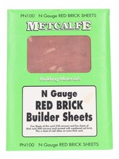 PN100 Metcalfe N Gauge Red Brick Builder Sheets  (Pre-Owned)