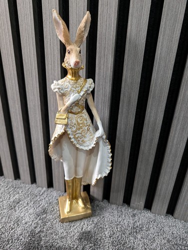 Victorian lady rabbit ornament - victorian,