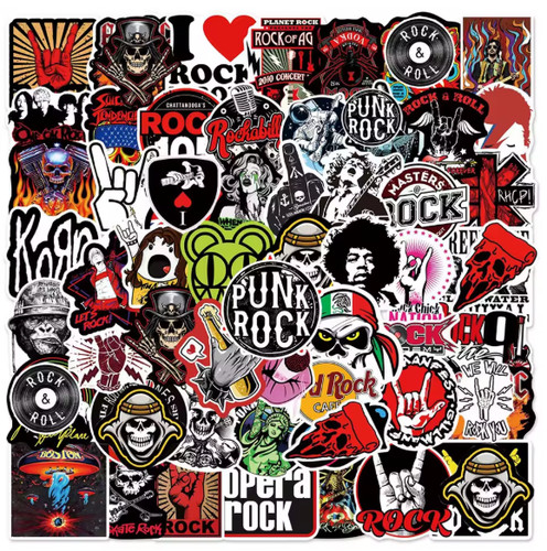 104pc rock stickers - rock, lot