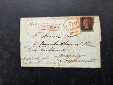 1840 GB QV 1d Penny black  3 margins rapper