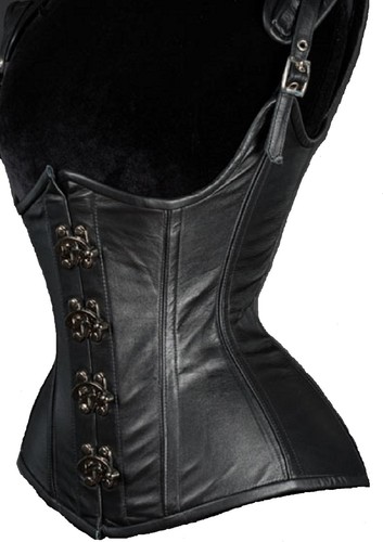 Black real leather - real,