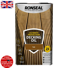 Ronseal Ultimate Protection Decking Oil Garden Waterproof Sun Rain Protector 5L
