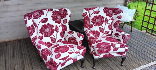 Traditional wingback armchair - traditional,