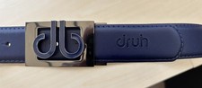 Genuine Leather Druh Belts In Dark Blue