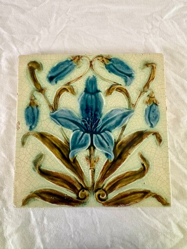 Art nouveau vintage tile - art,