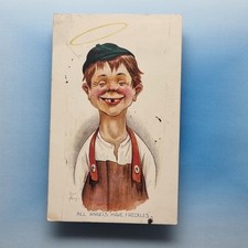 Fred Spurgin Comic Postcard Angelic Boy Freckles Halo Grin 1913 Inter-Art