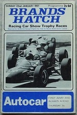 BRANDS HATCH 22 Jan 1967 RACING CAR SHOW TROPHY RACES Official Programme