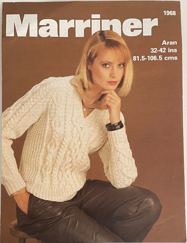 Ladies aran cable jumper