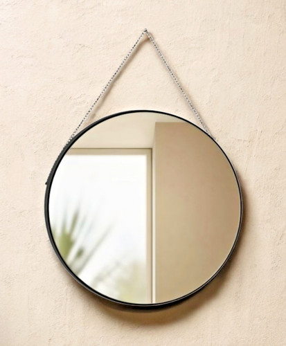 Glass hanging mirror 25cm - glass,