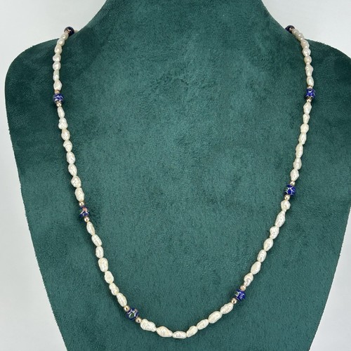 Vintage nugget pearl necklace - pearl,