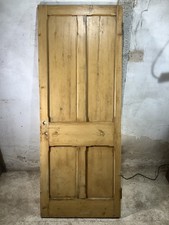 29 1/2"X 76 3/8" Georgian Internal Stripped Pine Four Panel Door 2over2 Old