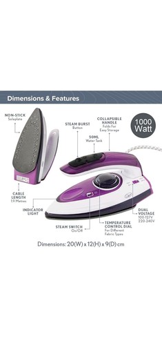 Quest travel steam iron - quest,