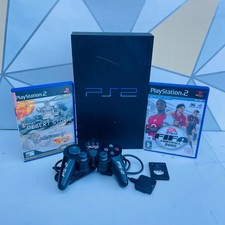 Sony PlayStation 2 Home Game Console Black with Controller & 2x Video Game DVD's