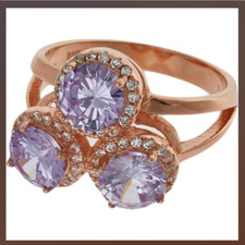 New STELLA PICCIOTTO Verona sterling silver cocktail ring XMAS gift size J 1/2