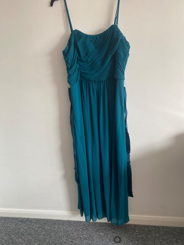 Long teal formal bridesmaid - long,