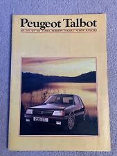 1984 Peugeot Talbot UK Sales range Brochure 