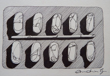 Original pen & ink line