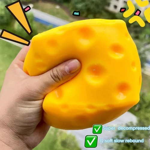 Cube cheese squeeze toy - cube,