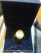  9ct Yellow 375 Gold Ring Sparkling Citrine Hallmarked Size I.  Approx 4.4g