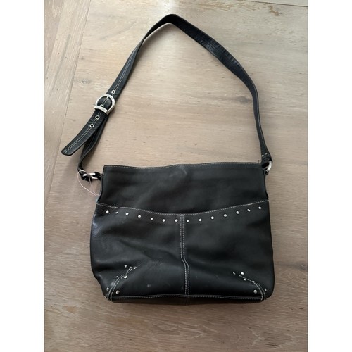 Stone mountain black leather - stone,