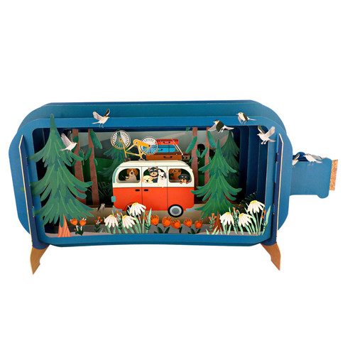 Message bottle campervan - message, in