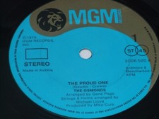 The Osmonds:   The Proud One   1975  EX  AUSTRIAN   7"