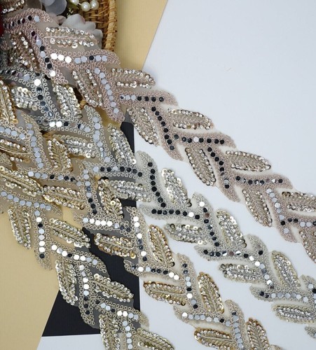 Mirror zig zag - trim, crystal