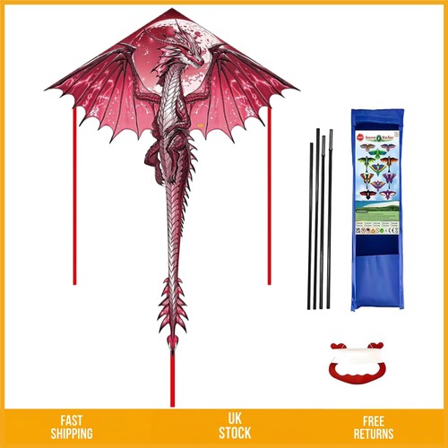 Majestic red dragon single - red,