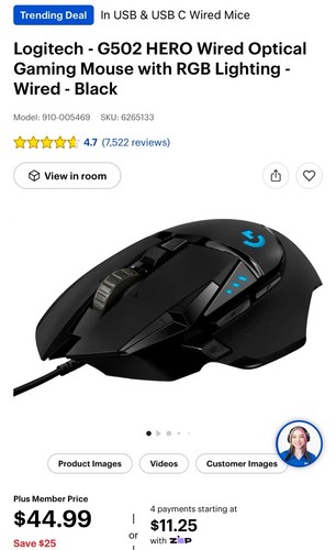 Logitech g502 hero wired - logitech,