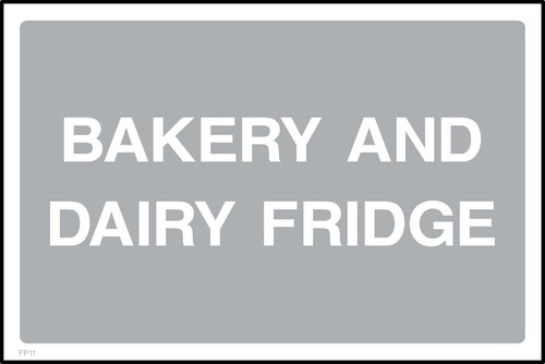 Bakery dairy fridge - &, sign